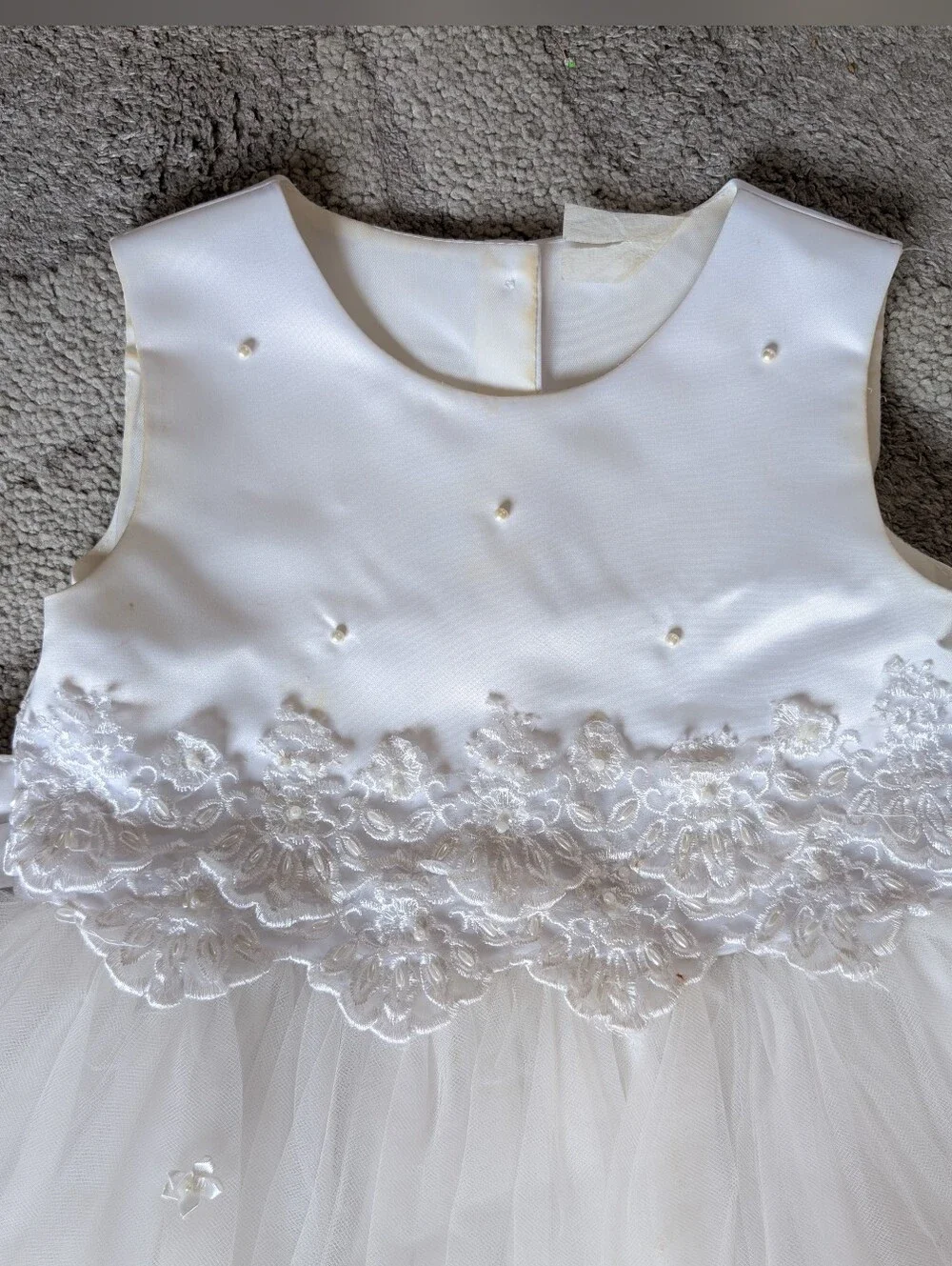 Boutique White Tulle Flower Girl Dress